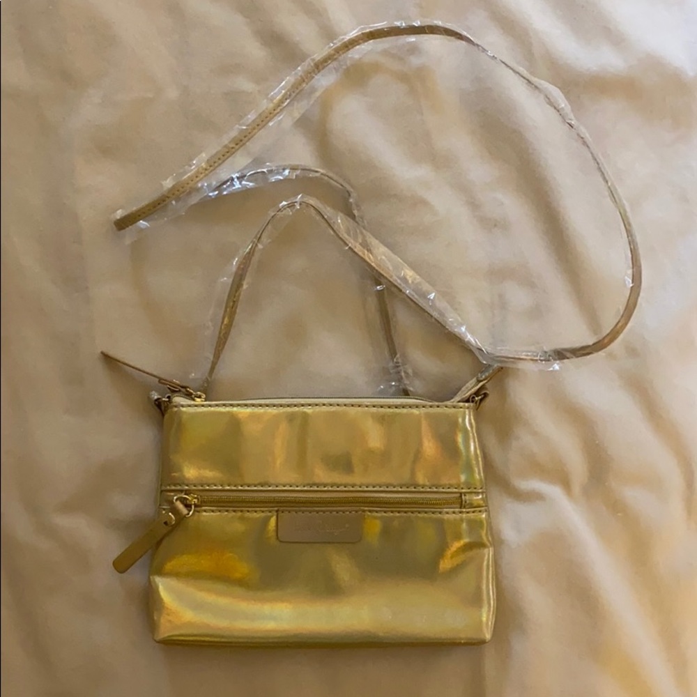 Lilly Pulitzer Gold Crossbody Bag